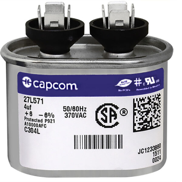 CAP RUN 4uF 370V OVL 1.25" X 2.16" X 1.56"
