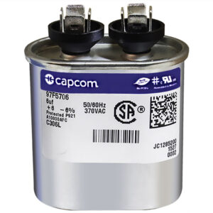 CAP RUN 6uF 370V OVL 1.25" X 2.16" X 2.12"