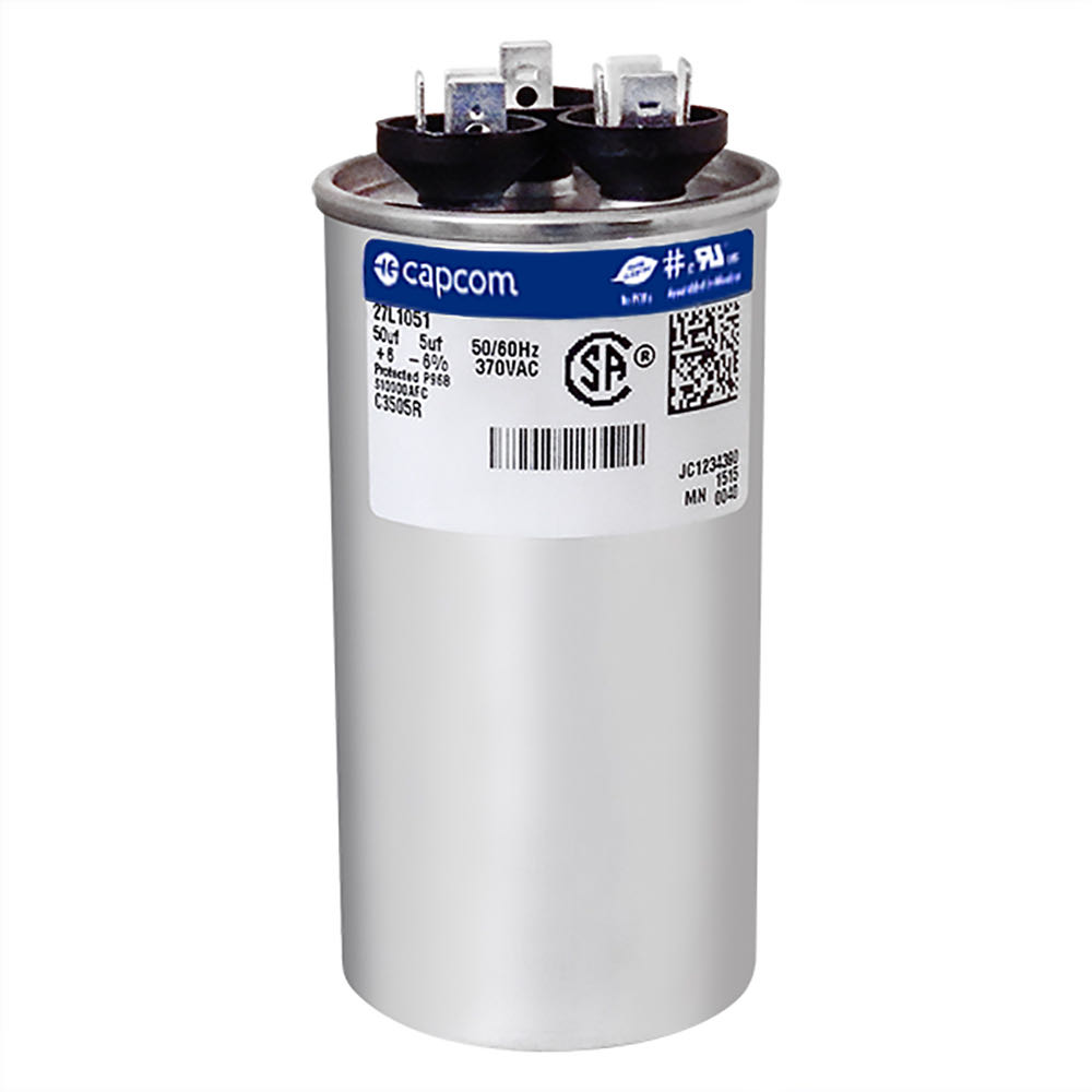CAP RUN 50+5uF 370V RND 2" X 4.75"
