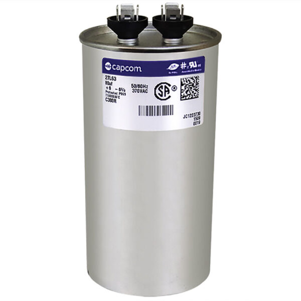 CAP RUN 80uF 370V RND 2.5" X 4.75"