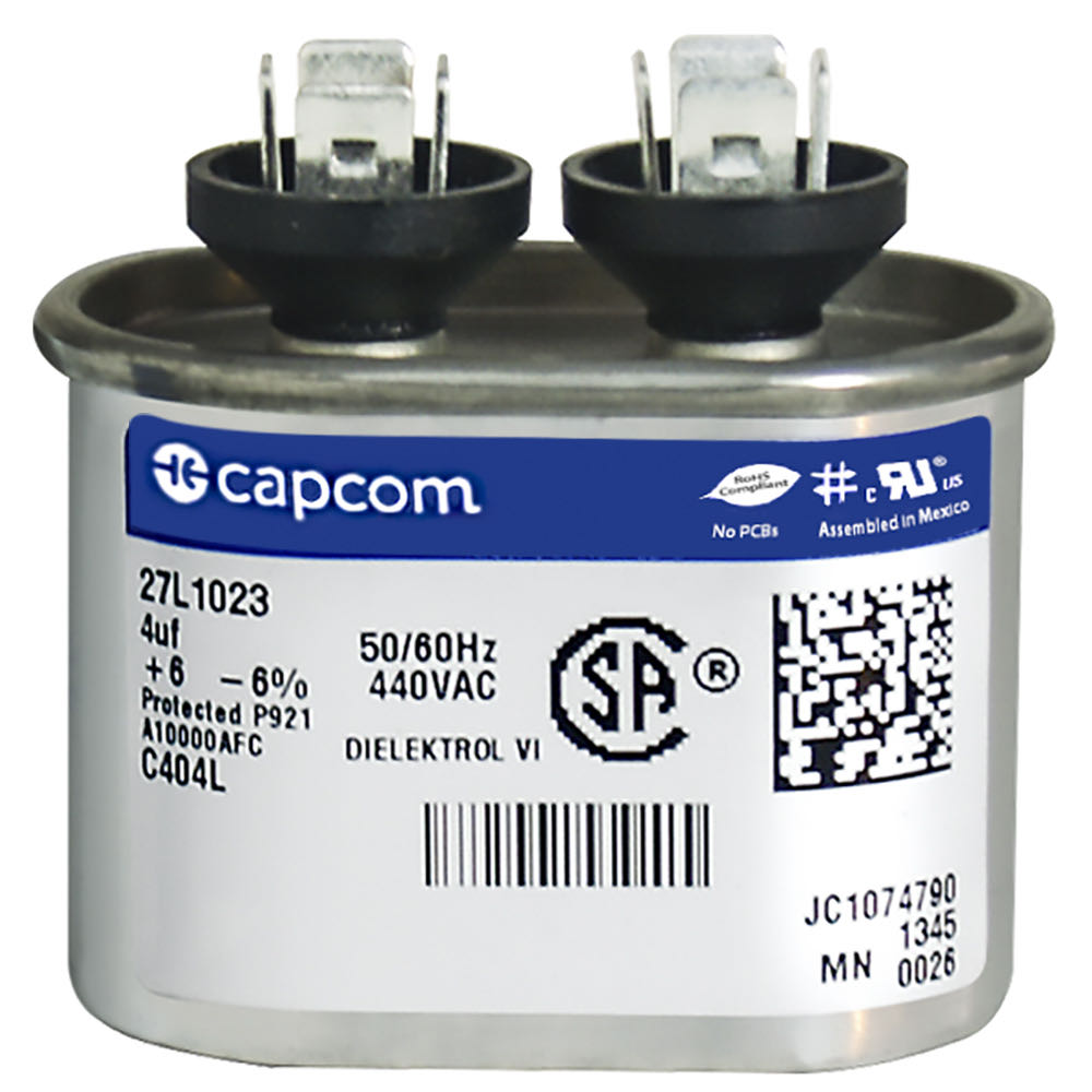 CAP RUN 4uF 440V OVL 1.25" X 2.16" X 1.56"