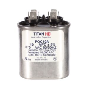 CAP RUN 10uF 370V OVL 2" X 1.25" X 2.19"