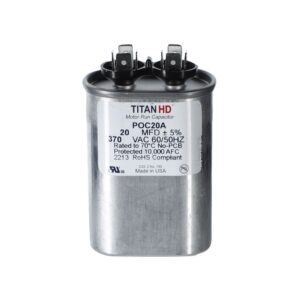 CAP RUN 20uF 370V OVL 2.75" X 1.25" X 2.91"