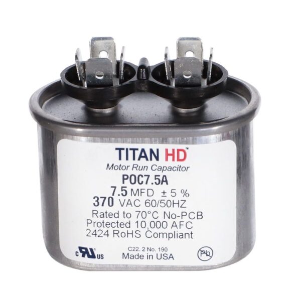 CAP RUN 7.5uF 370V OVL 2" X 1.25" X 1.56"
