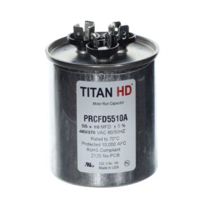 CAP RUN 55+10uF 440V RND 2.5" X 2.88" TRCFD5510A (TITAN)