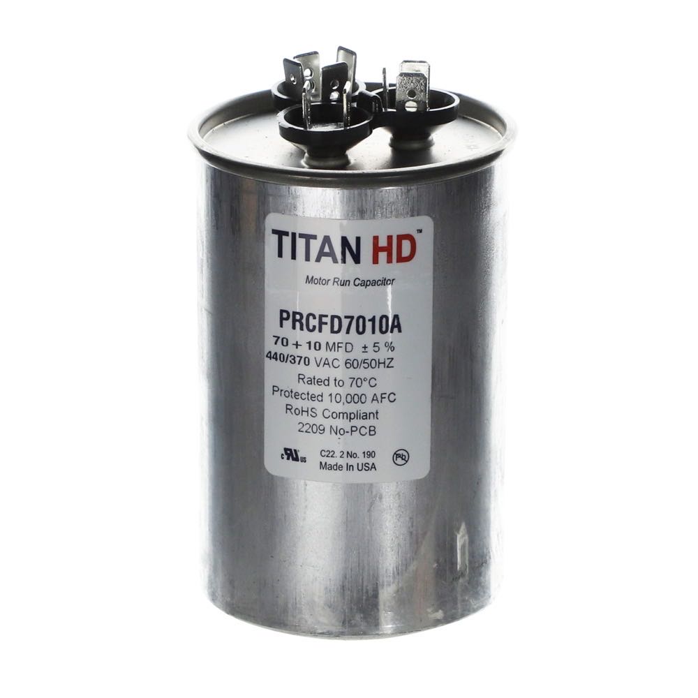 CAP RUN 70+10uF 440V RND 2.5" X 3.91"